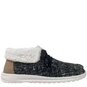 NEW GYPSY JAZZ women's sherpa lined casual shoe in black